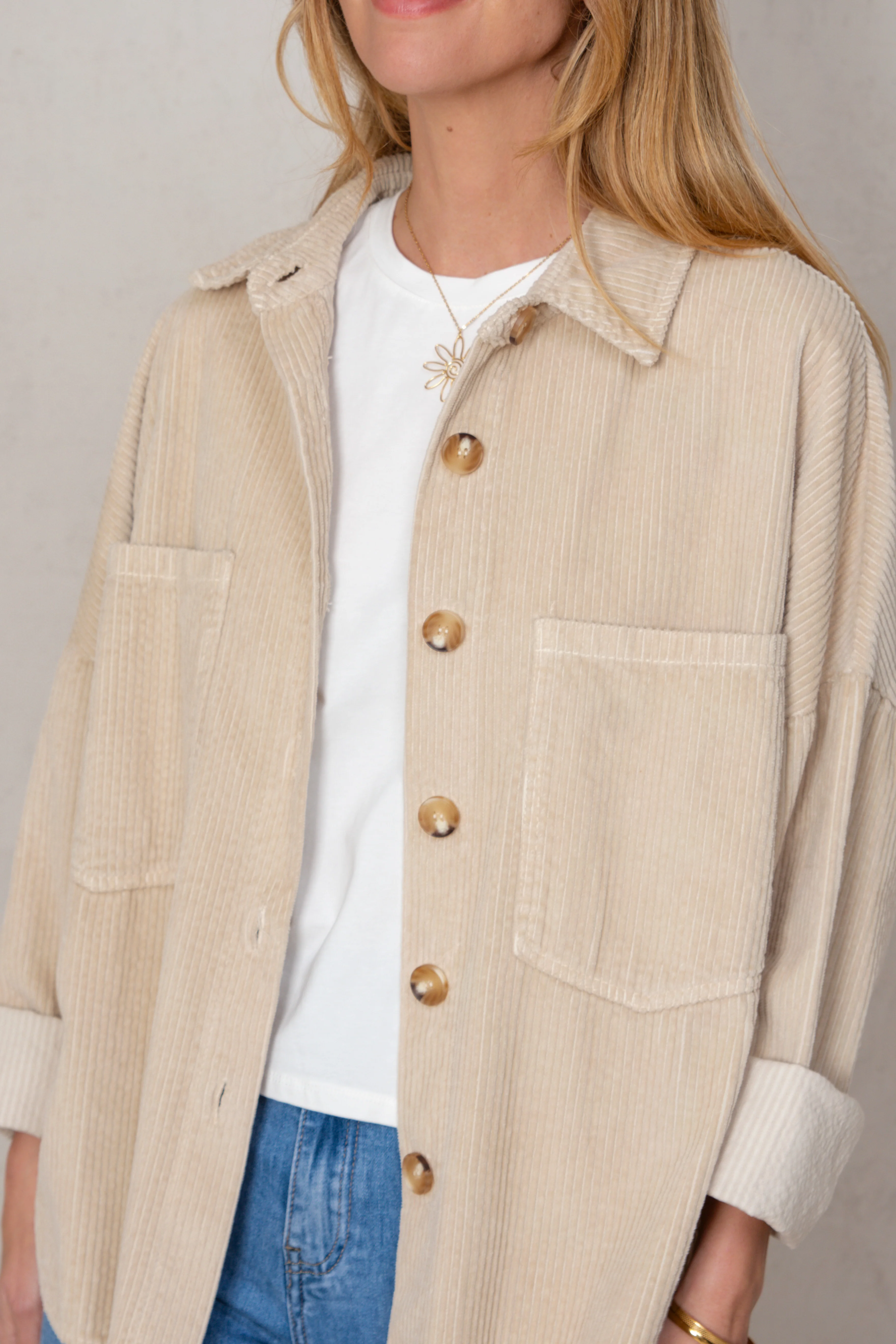 CHAQUETA CELIA // PANA BEIGE - Image 3