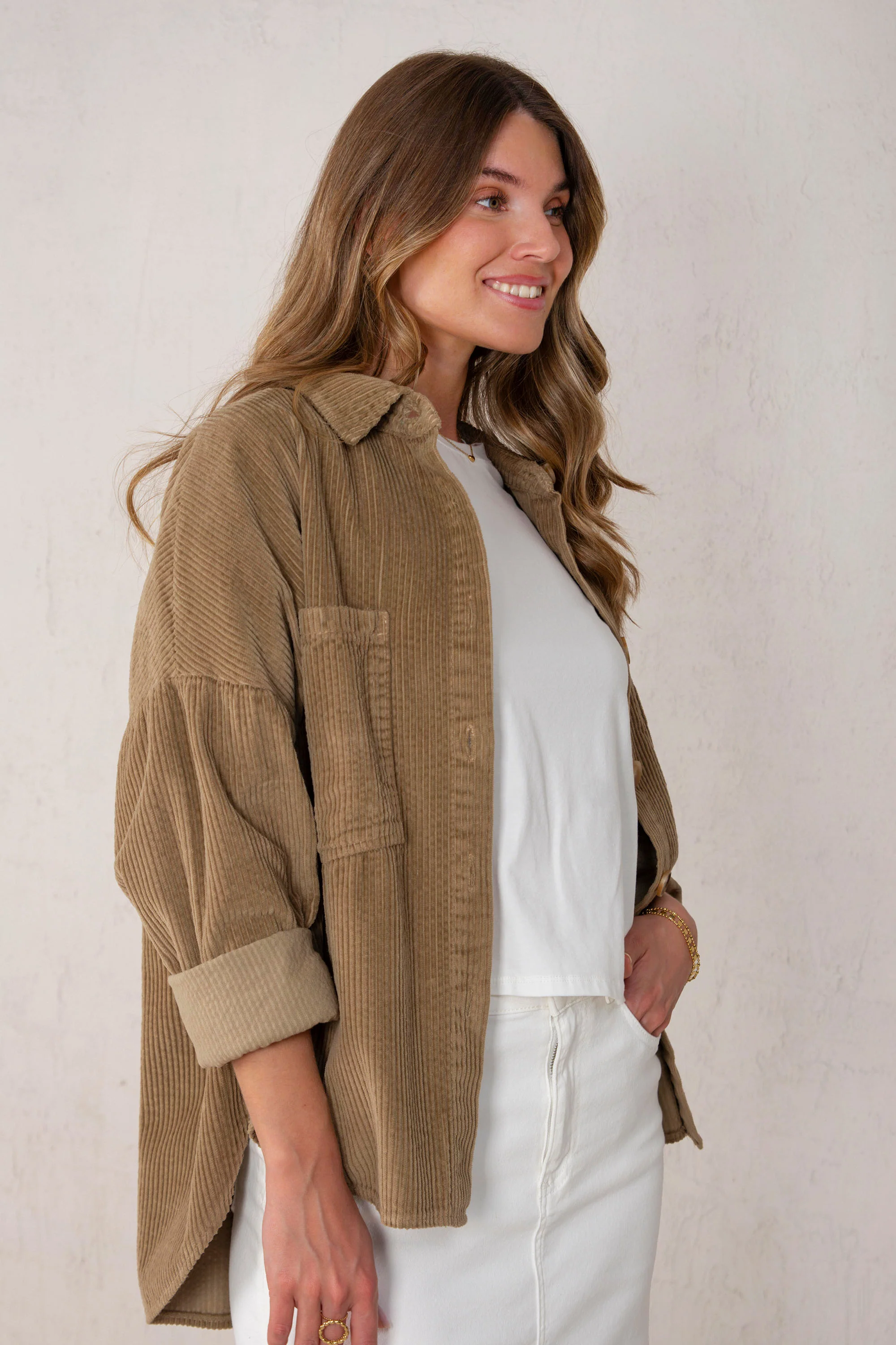 CHAQUETA CELIA // PANA MARRÓN - Image 3